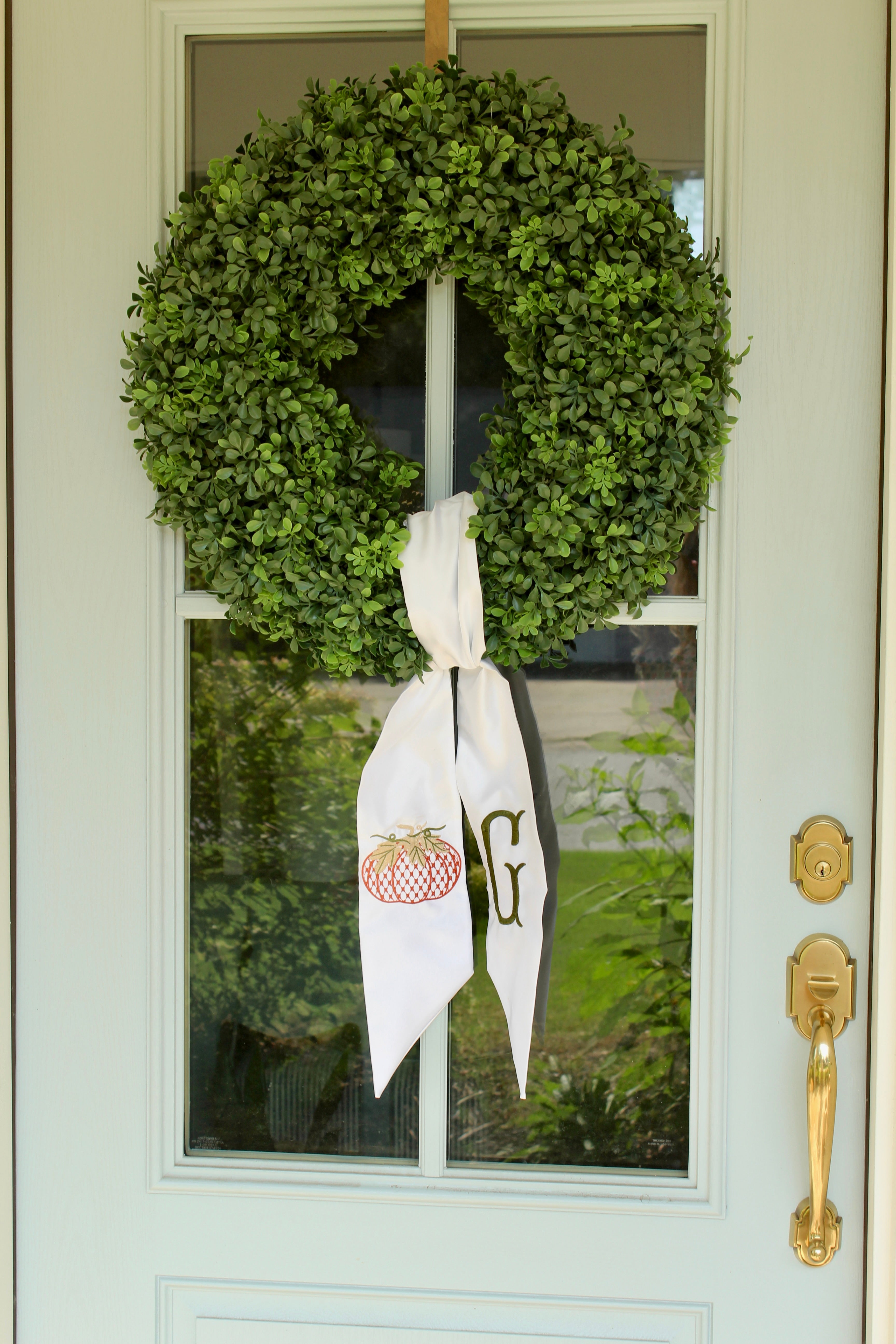 Pumpkin Wreath Sash