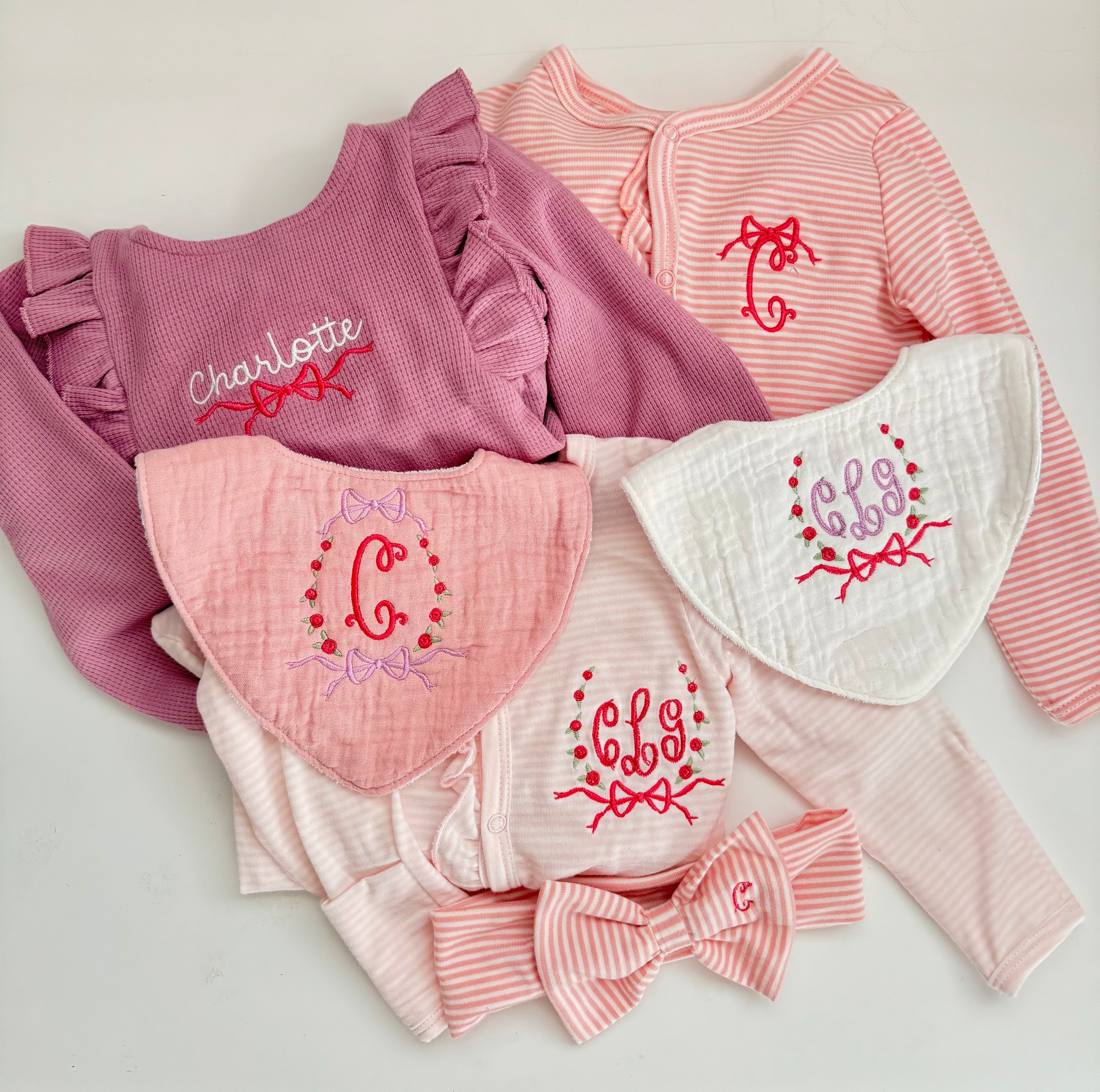Bib Bundle - Pink - Set of 3