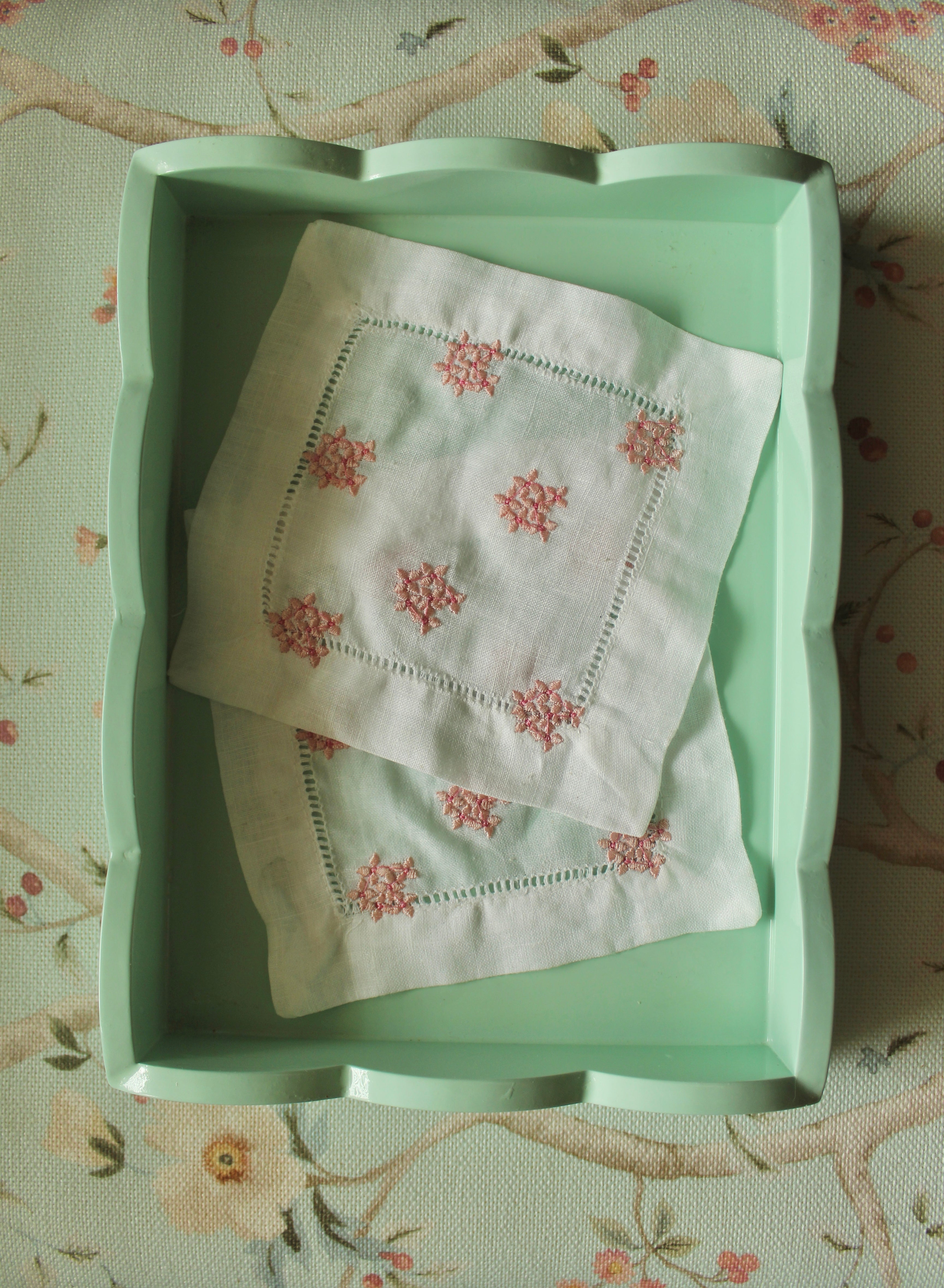 Pink Hydrangea Cocktail Napkins - Set of Two